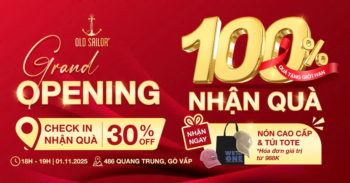 OLD SAILOR “CẬP BẾN” GÒ VẤP - CHECK IN GIỜ VÀNG, NHẬN NGÀN ƯU ĐÃI