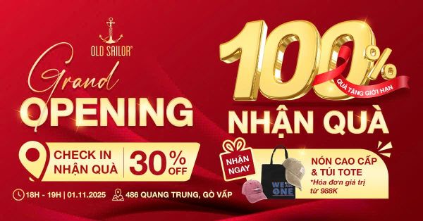 OLD SAILOR “CẬP BẾN” GÒ VẤP - CHECK IN GIỜ VÀNG, NHẬN NGÀN ƯU ĐÃI