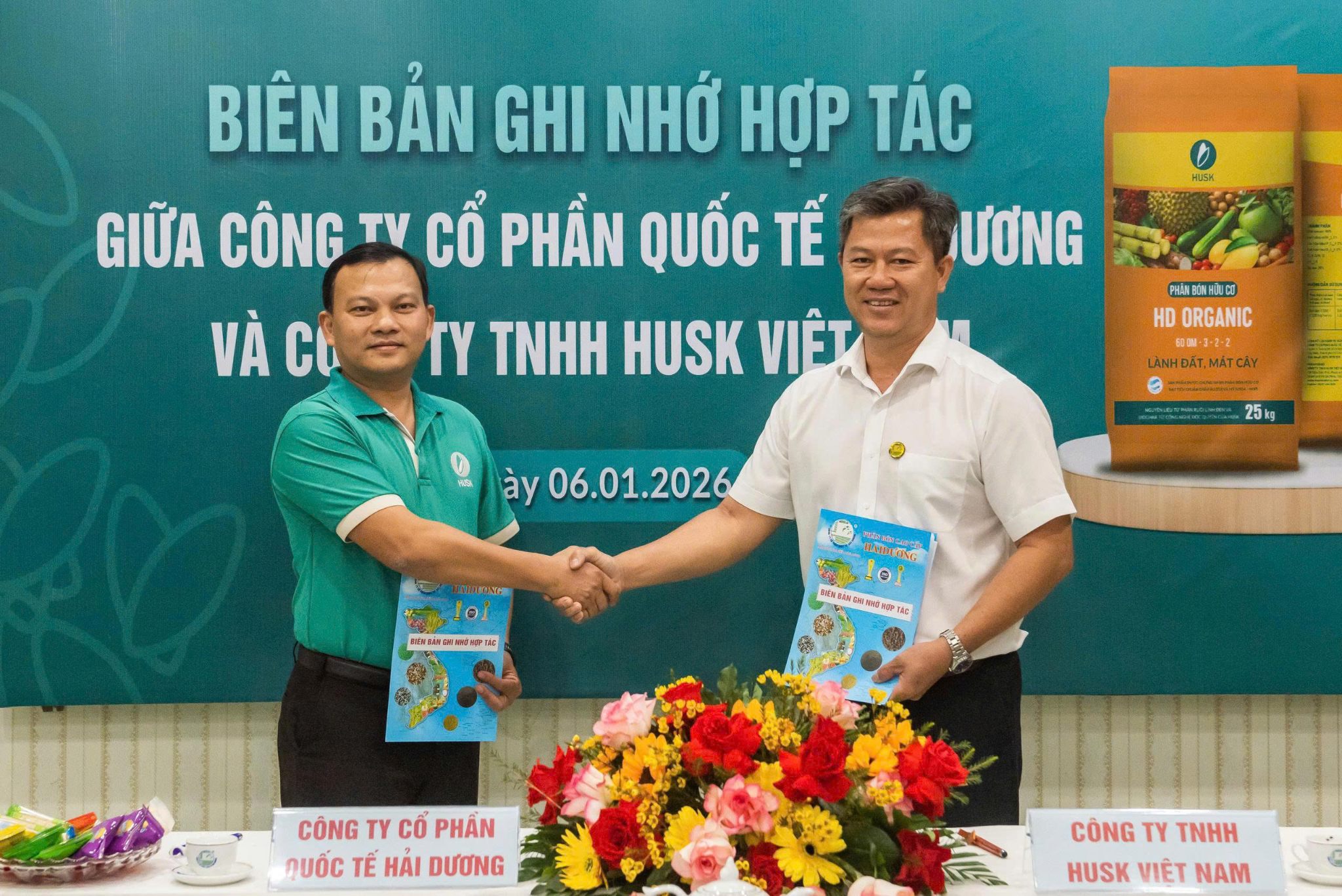 LỄ KÝ KẾT HỢP TÁC CHIẾN LƯỢC GIỮA CÔNG TY CỔ PHẦN QUỐC TẾ HẢI DƯƠNG VÀ CÔNG TY TNHH HUSK VIỆT NAM