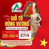 CÔNG TY CỔ PHẦN A9 THÔNG BÁO LỊCH NGHỈ LỄ  GIỖ TỔ HÙNG VƯƠNG