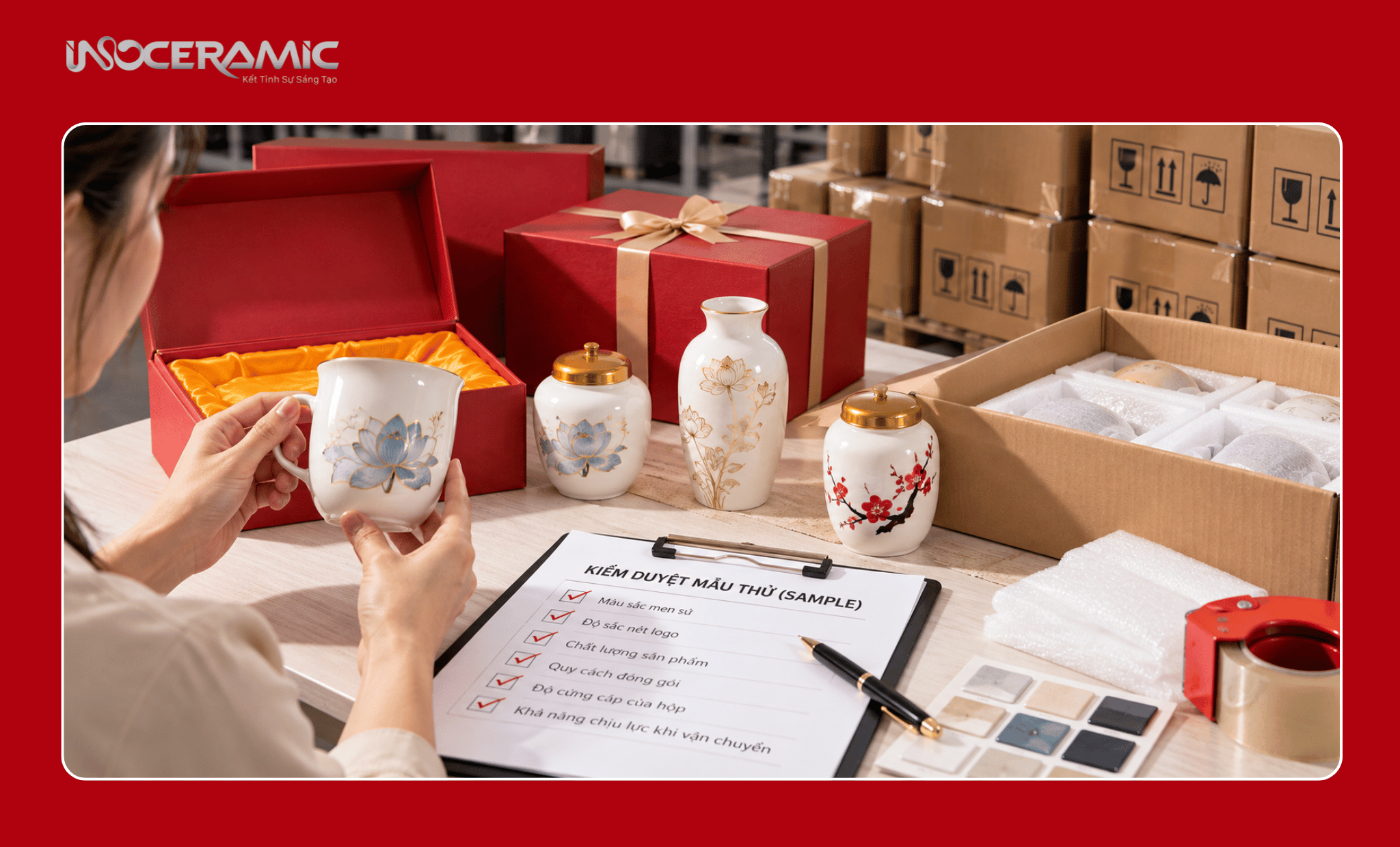 Kiểm duyệt mẫu thử (Sample) và quy cách đóng gói quà tặng 20-10 số lượng lớn