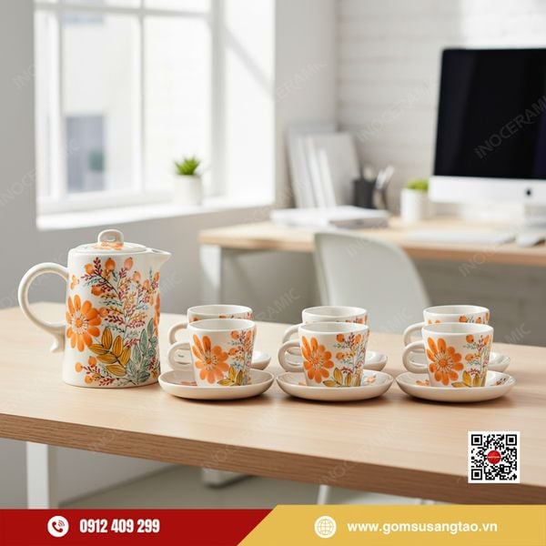 Set bình nước Indochine Hương Xuân phù hợp làm quà Tết doanh nghiệp