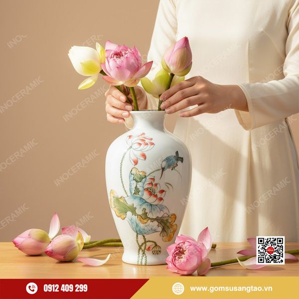 Lọ hoa phong thủy Hương Liên Tước – biểu trưng cát tường, tài lộc