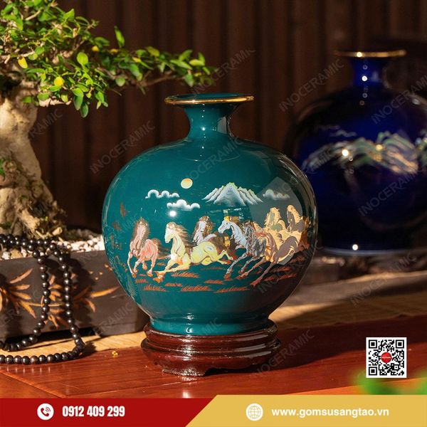 Xưởng sản xuất quả hút lộc phong thủy Mã Đáo Thành Công gốm sứ Bát Tràng.