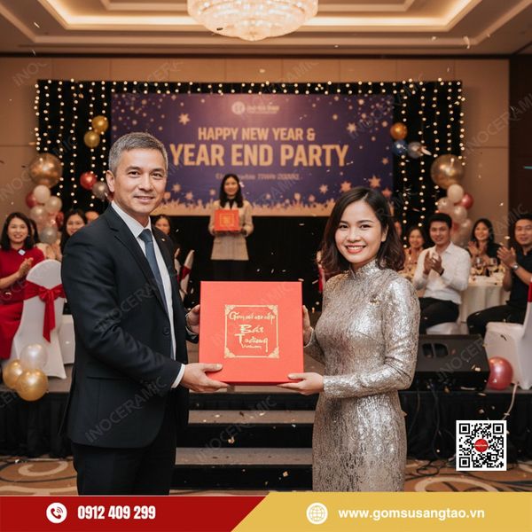 Hộp quà Tết 2026 Indochine Sắc Xuân – quà Tết cao cấp của INOCERAMIC.