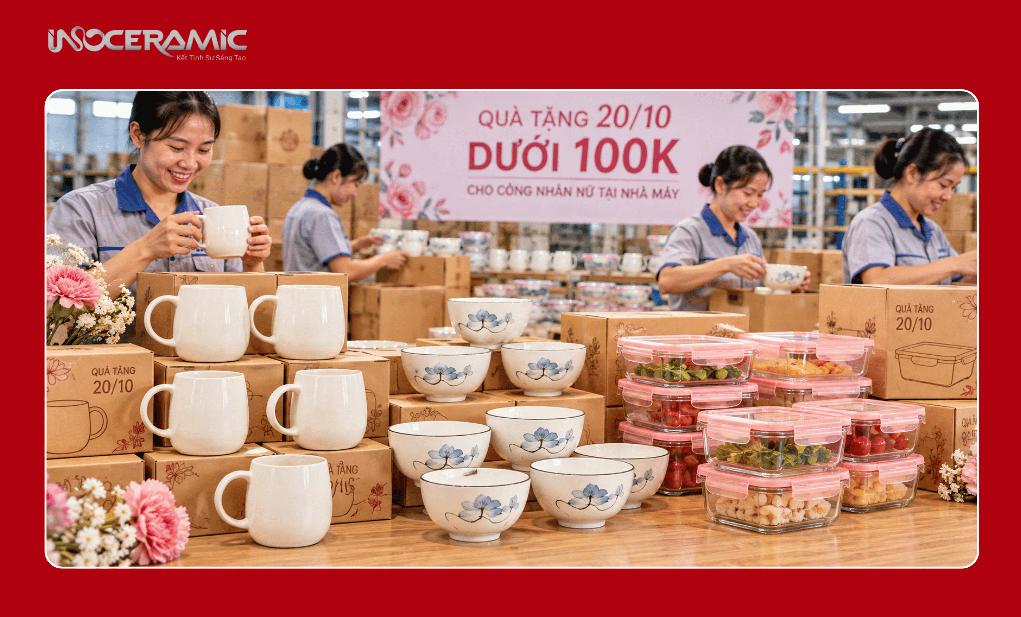 Giải pháp quà 2010 giá rẻ dưới 100k cho công nhân nữ tại nhà máy