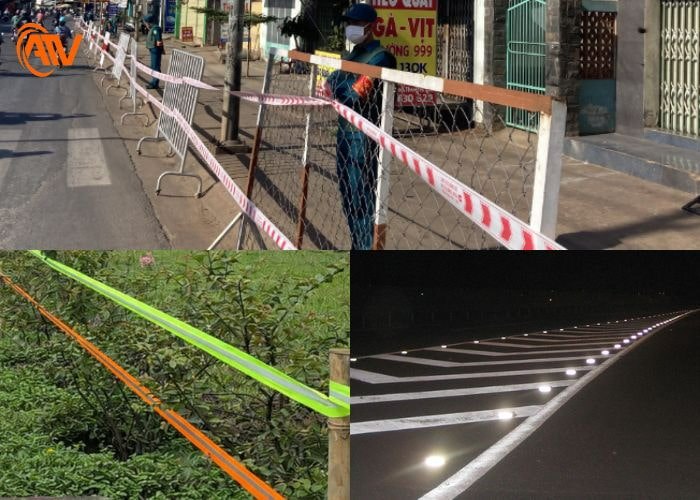 Những thiết bị giao thông phổ biến trong giao thông gồm cuộn rào - dây phản quang - đinh phản quang