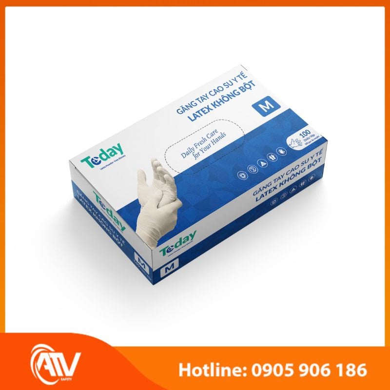 Găng tay y tế latex không bột Today đạt chuẩn