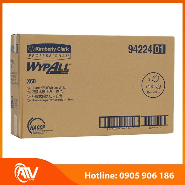 Giấy lau thấm dầu Wypall X60 94224 đạt chuẩn