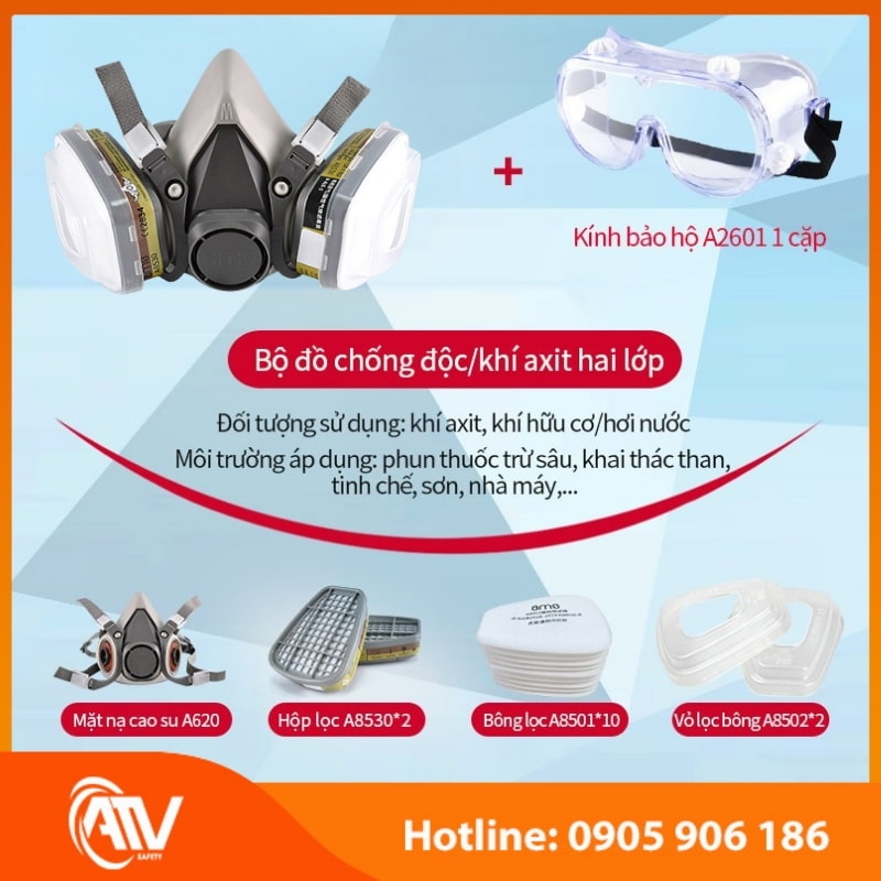 Mặt nạ phòng độc Ameishang A620 được ứng dụng rộng rãi trong nhiều môi trường