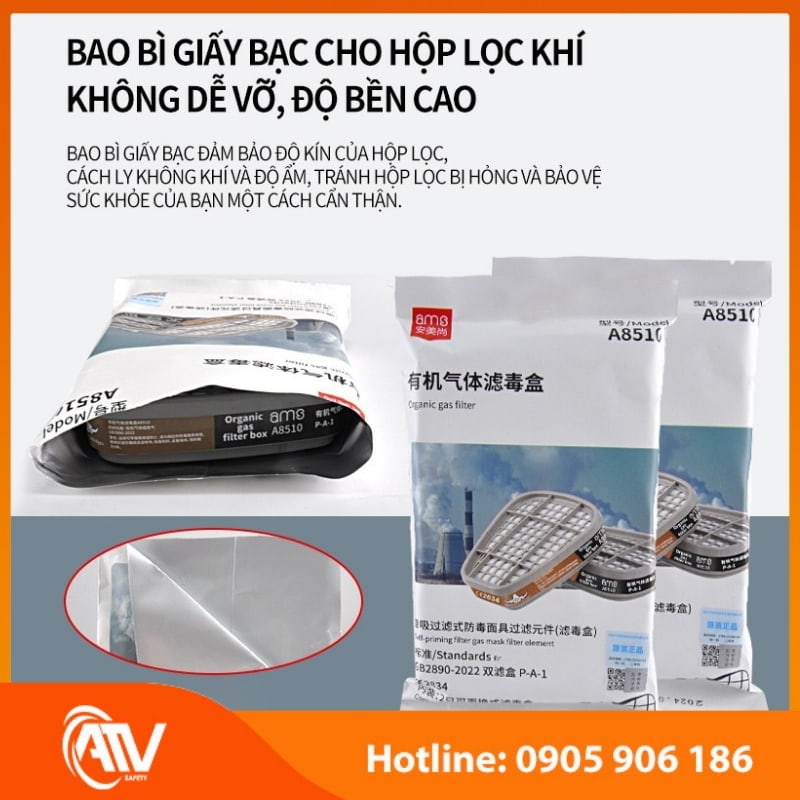 Phin lọc hơi hữu cơ Ameishang A8510 có hiệu suất lọc hiệu quả