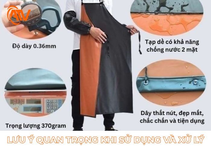 Những lưu ý quan trọng khi sử dụng và xử lý tạp dề chống hóa chất