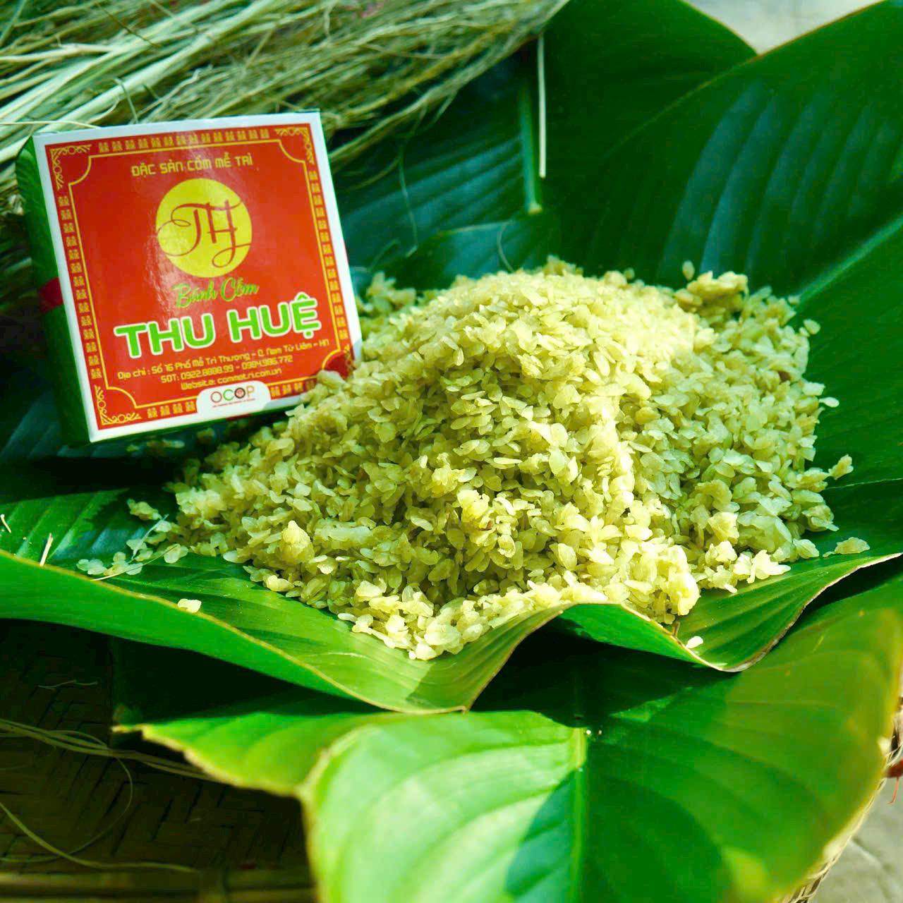 Bánh cốm nhân đậu xanh: vị dẻo thơm dễ ăn của Hà Nội