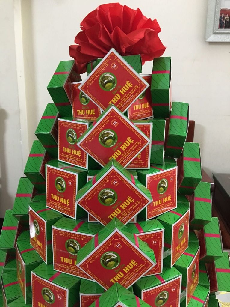 bánh cốm làm tráp cưới, tráp lễ trong