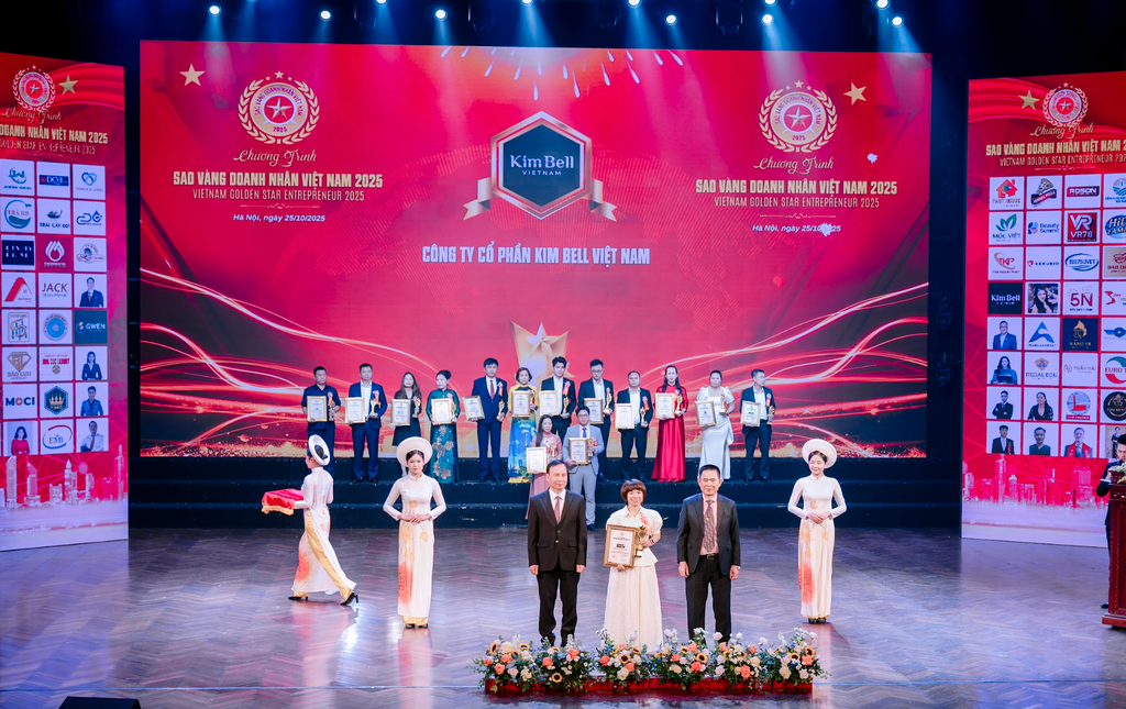 Kimbell vinh dự nhận giải SAO VÀNG THƯƠNG HIỆU VIỆT NAM 2025