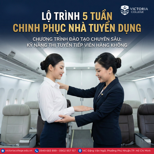 LỘ TRÌNH 5 TUẦN CHINH PHỤC CÁC HÃNG TUYỂN DỤNG TIẾP VIÊN HÀNG KHÔNG