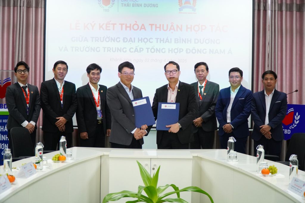 LỄ KÝ KẾT MOU GIỮA TRƯỜNG TRUNG CẤP HÀNG KHÔNG VÀ CÔNG NGHỆ KHẢI HOÀN & TRƯỜNG ĐẠI HỌC THÁI BÌNH DƯƠNG