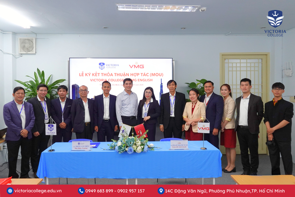 BUỔI KÝ KẾT MOU GIỮA VICTORIA COLLEGE VÀ TRUNG TÂM ANH NGỮ VIỆT MỸ
