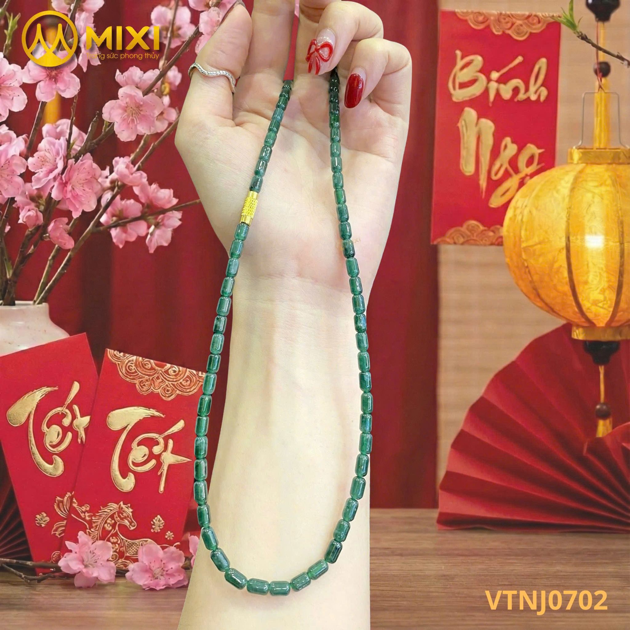 CHUỖI LAM NGỌC ĐỐT TRÚC: 