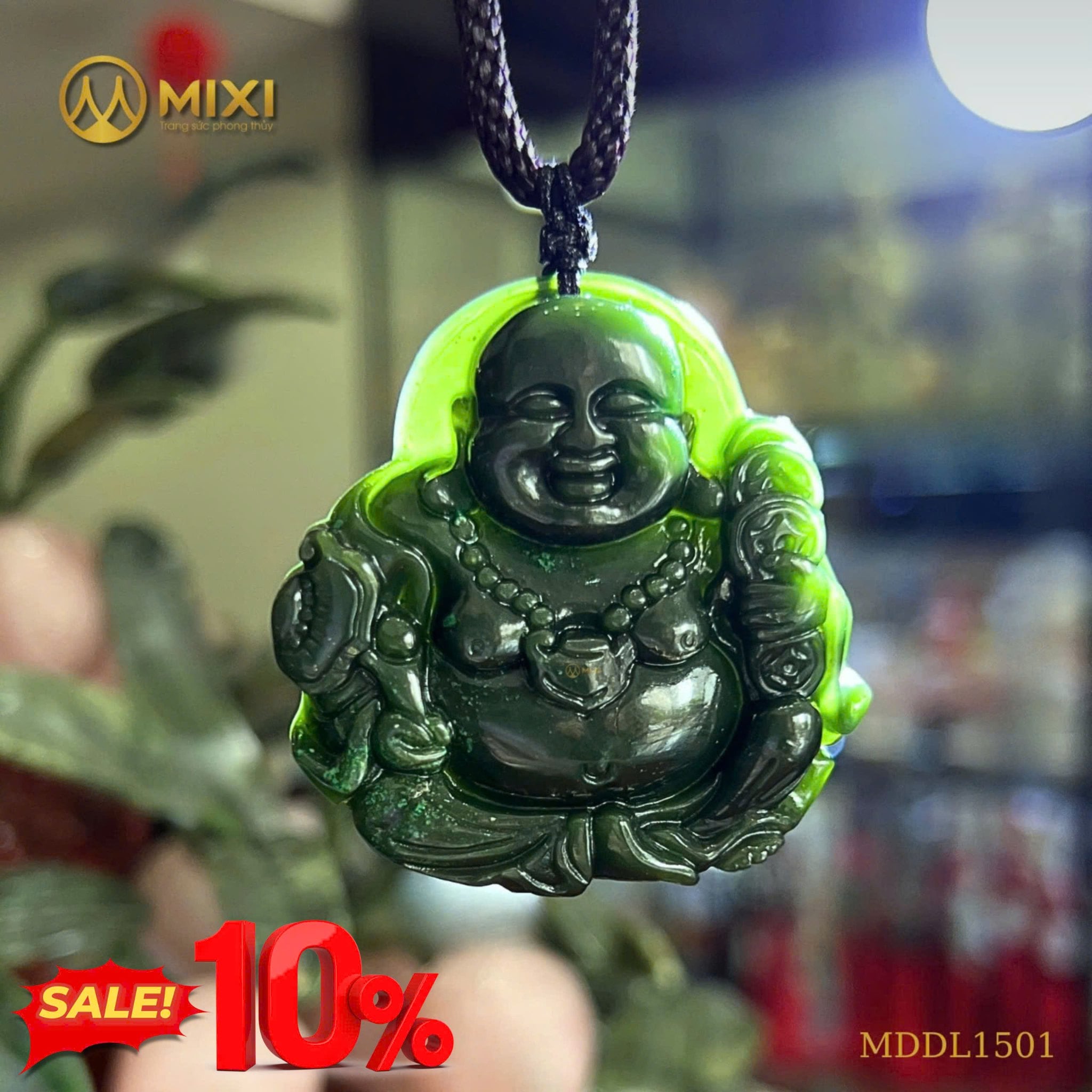MẶT DÂY PHẬT DI LẶC NGỌC BÍCH NEPHRITE: NỤ CƯỜI HOAN HỈ – VẠN SỰ BÌNH AN (ƯU ĐÃI 10% ĐẾN HẾT 18/3)