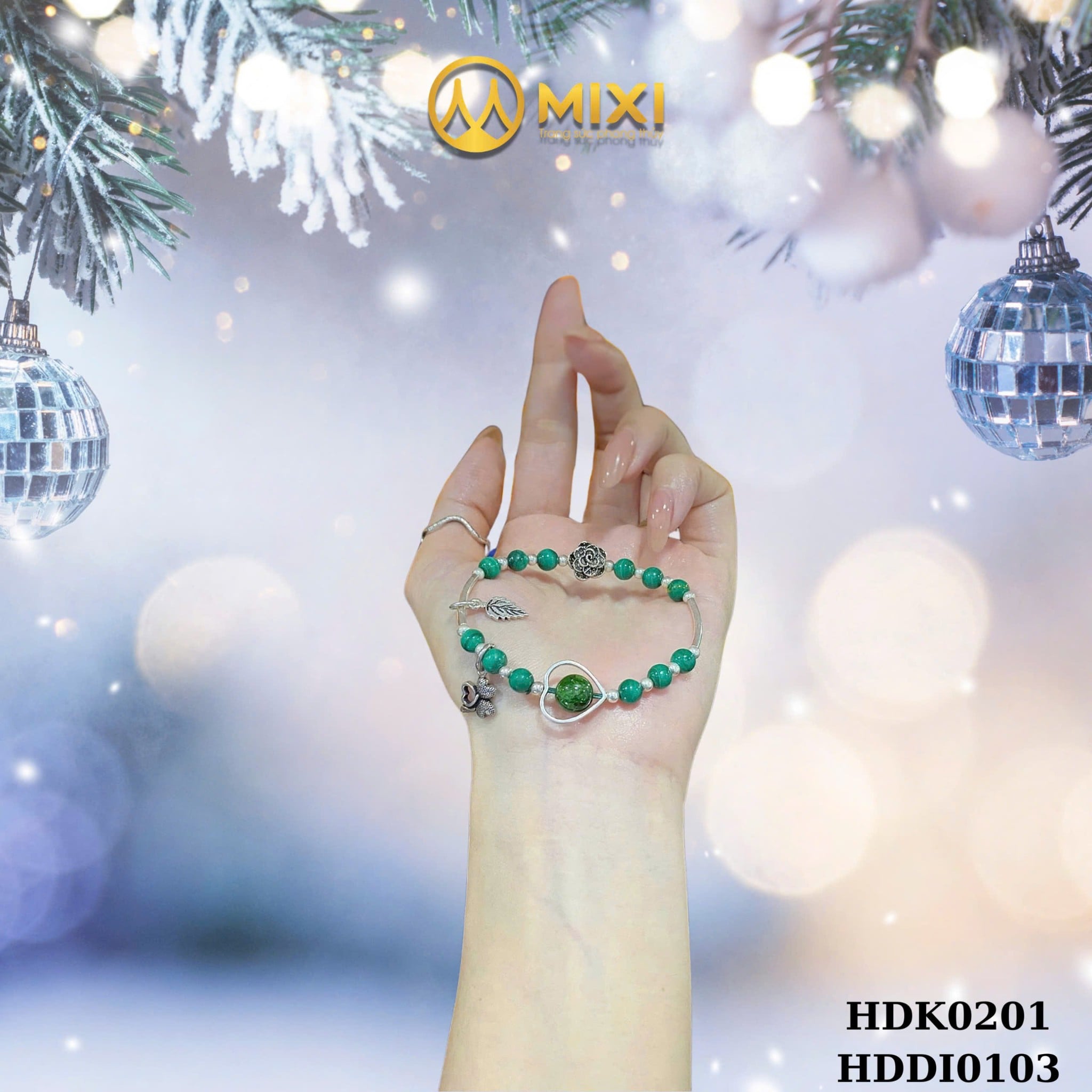 VÒNG TAY ĐÁ LÔNG CÔNG MIX DIOPSIDE – SẮC XANH MAY MẮN, MÓN QUÀ GIÁNG SINH DÀNH RIÊNG CHO NÀNG