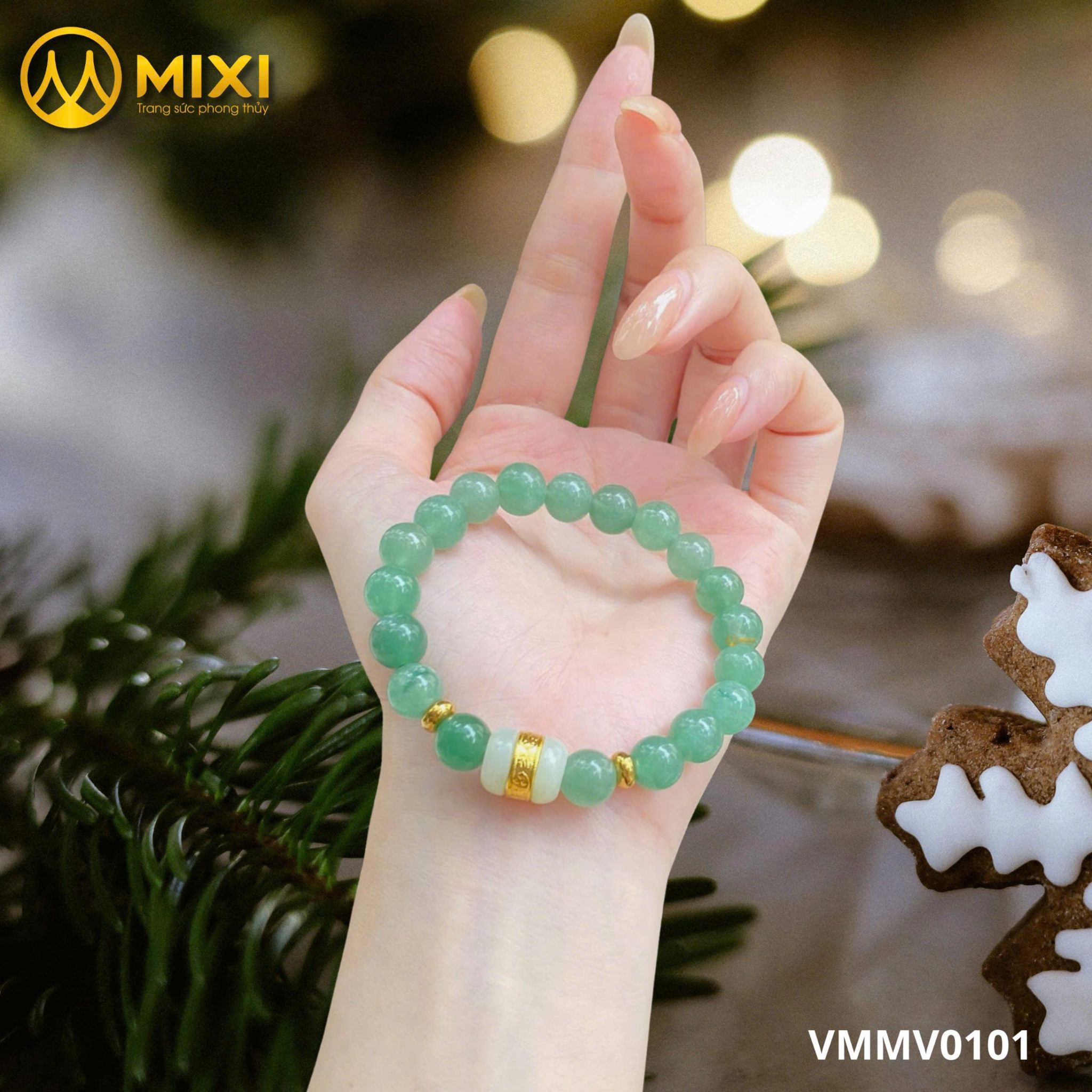 VÒNG TAY THẠCH ANH XANH MIX LU THỐNG BẠCH NGỌC – MÓN QUÀ GIÁNG SINH AN YÊN & MAY MẮN CHO NÀNG