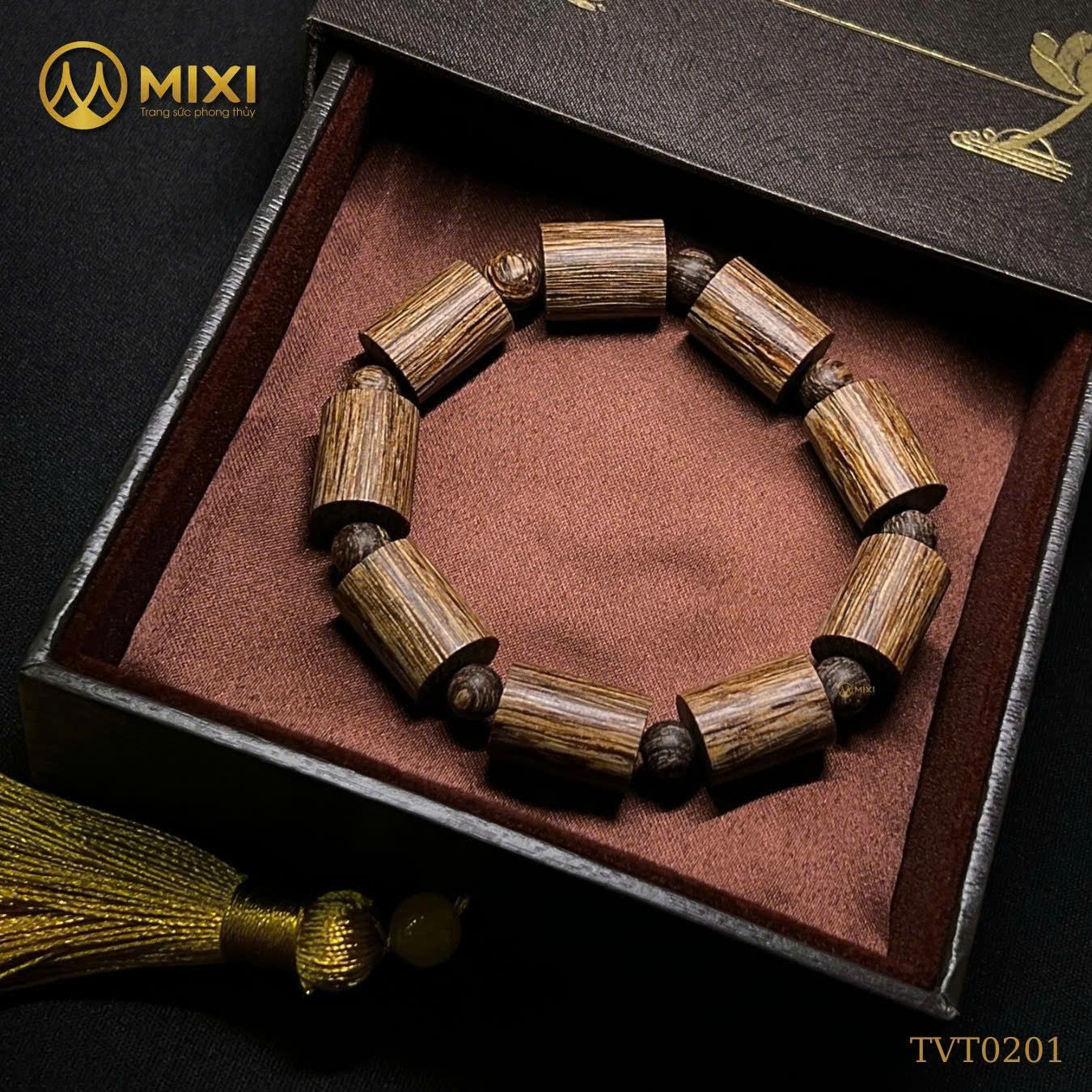 VÒNG TAY TRẦM HƯƠNG SÁNH CHÌM ĐỐT TRÚC: KHÍ CHẤT QUÂN TỬ – VỮNG BƯỚC THĂNG TIẾN – ĐÓN VẬN 2026 BÍNH NGỌ