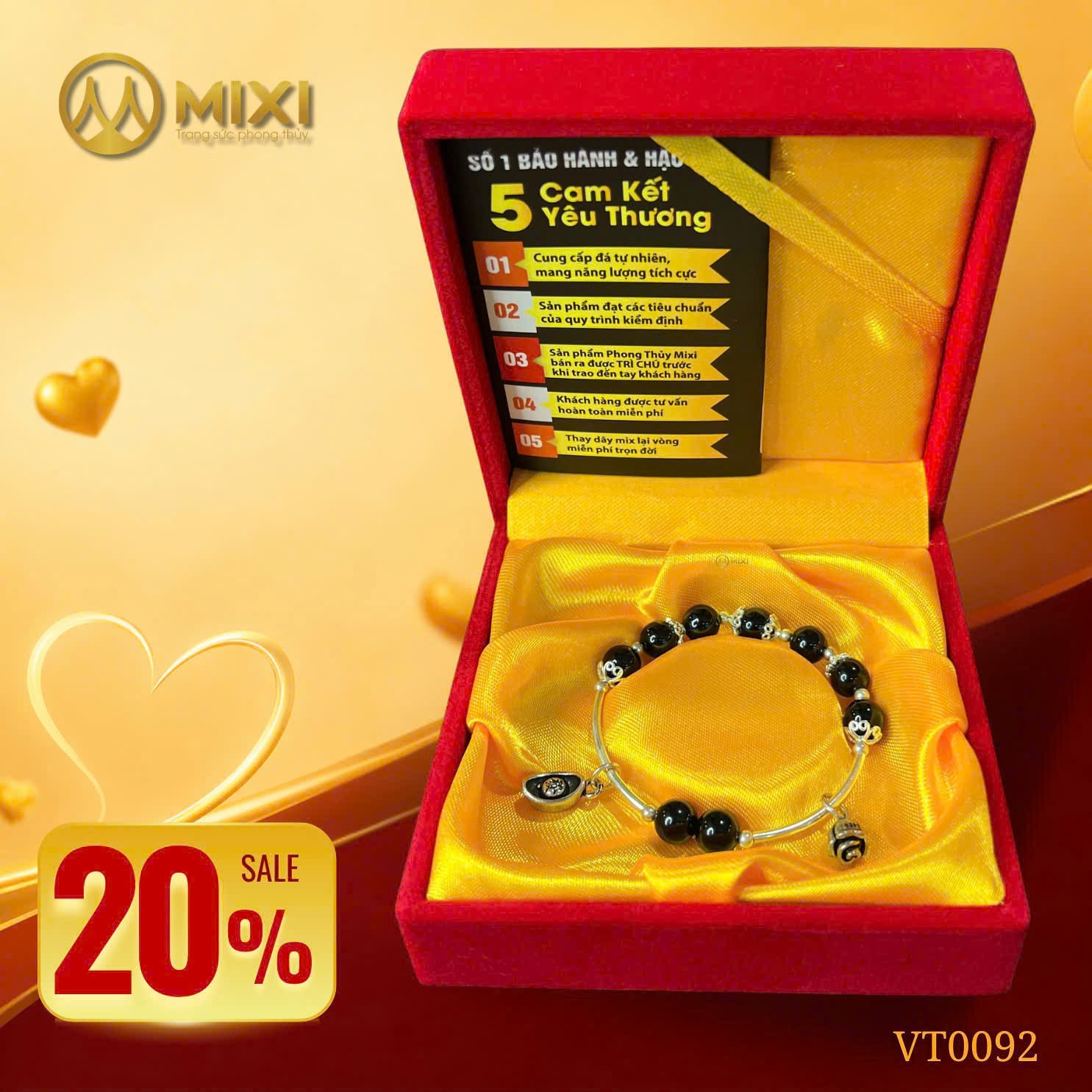 Vòng Tay Đá Núi Lửa Mix Charm Bạc Thái Nụ Hồng & Thỏi Vàng – Khí Chất Kiêu Sa, Vượng Khí Tròn Đầy (Trân Trọng Dành Tặng Ưu Đãi 20%)