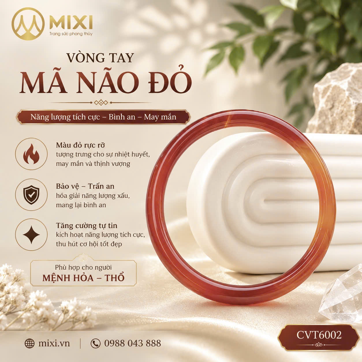 Vòng Tay Bản Liền Mã Não Đỏ – Quyền Năng Sắc Đỏ, Khí Chất Vượt Thời Gian