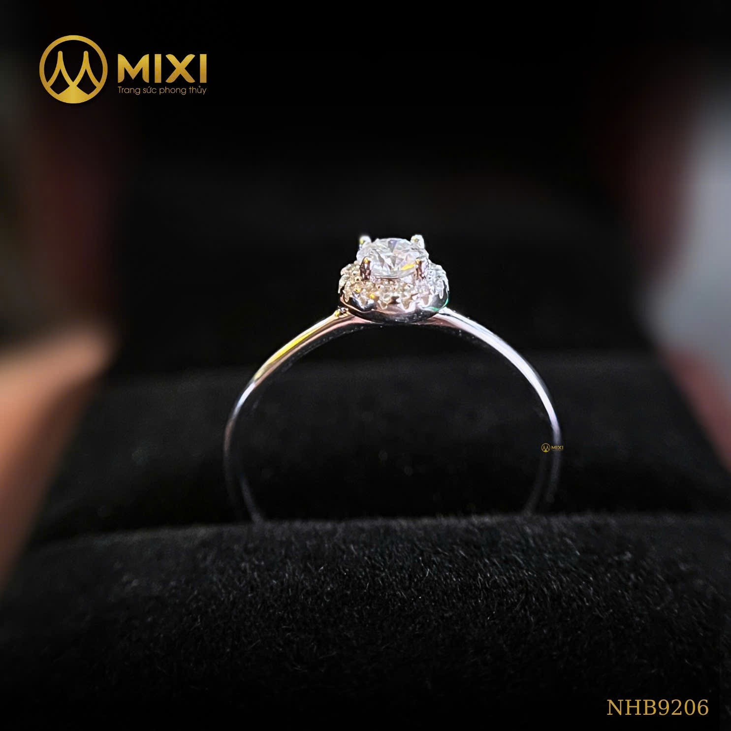 Nhẫn Nữ Bạc 925 Mặt Đá Moissanite – Nét Duyên Tỏa Sáng, Vượng Khí Tròn Đầy