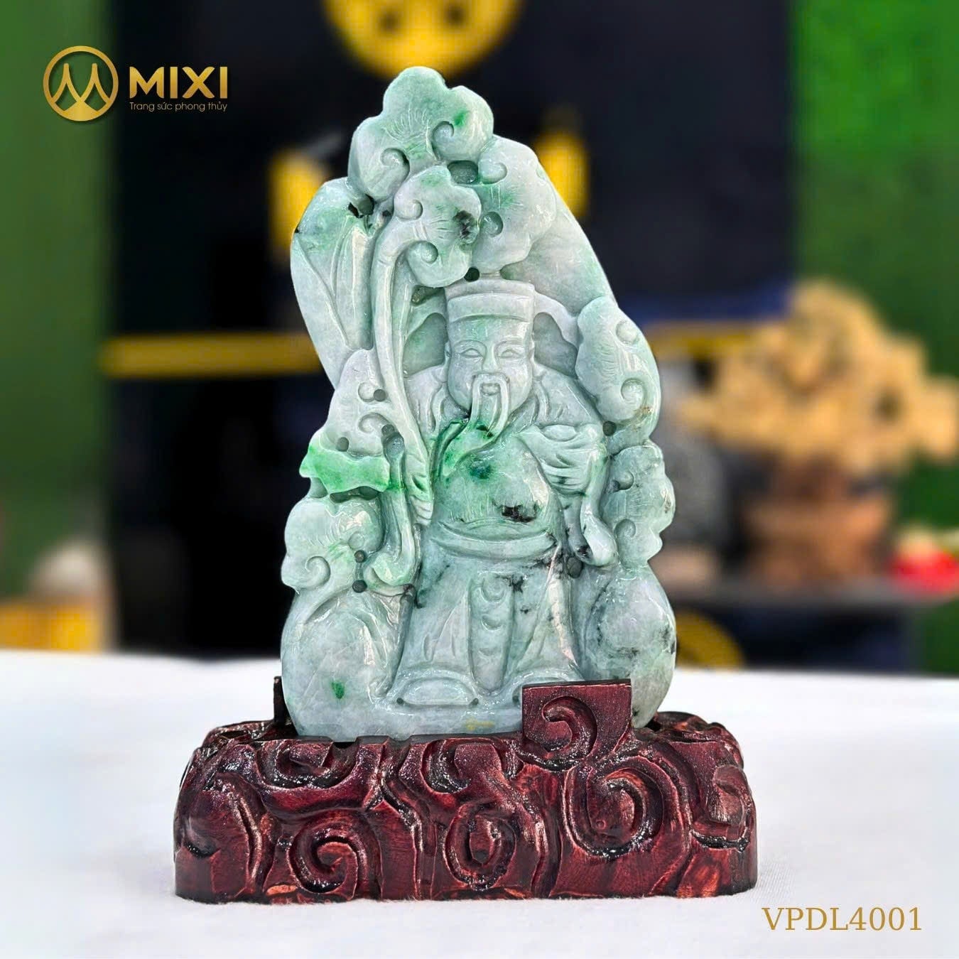 Tượng Thần Tài Ngọc Cẩm Thạch Tự Nhiên – Khởi Nguồn Sinh Khí, Nghênh Đón Tài Lộc
