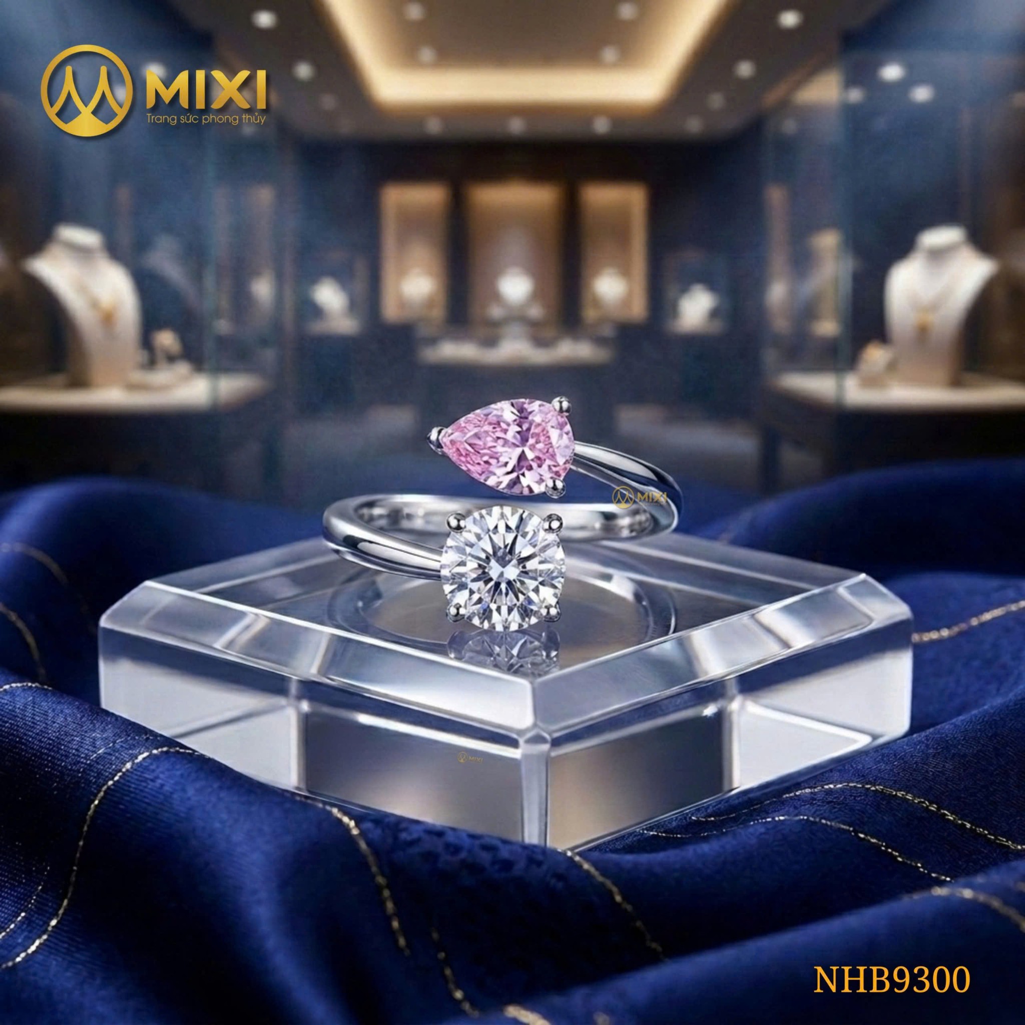Nhẫn Bạc Mặt Đá Moissanite Trắng Hồng – Tỏa Sáng Khí Chất, Đánh Thức Vẻ Đẹp Nội Tại