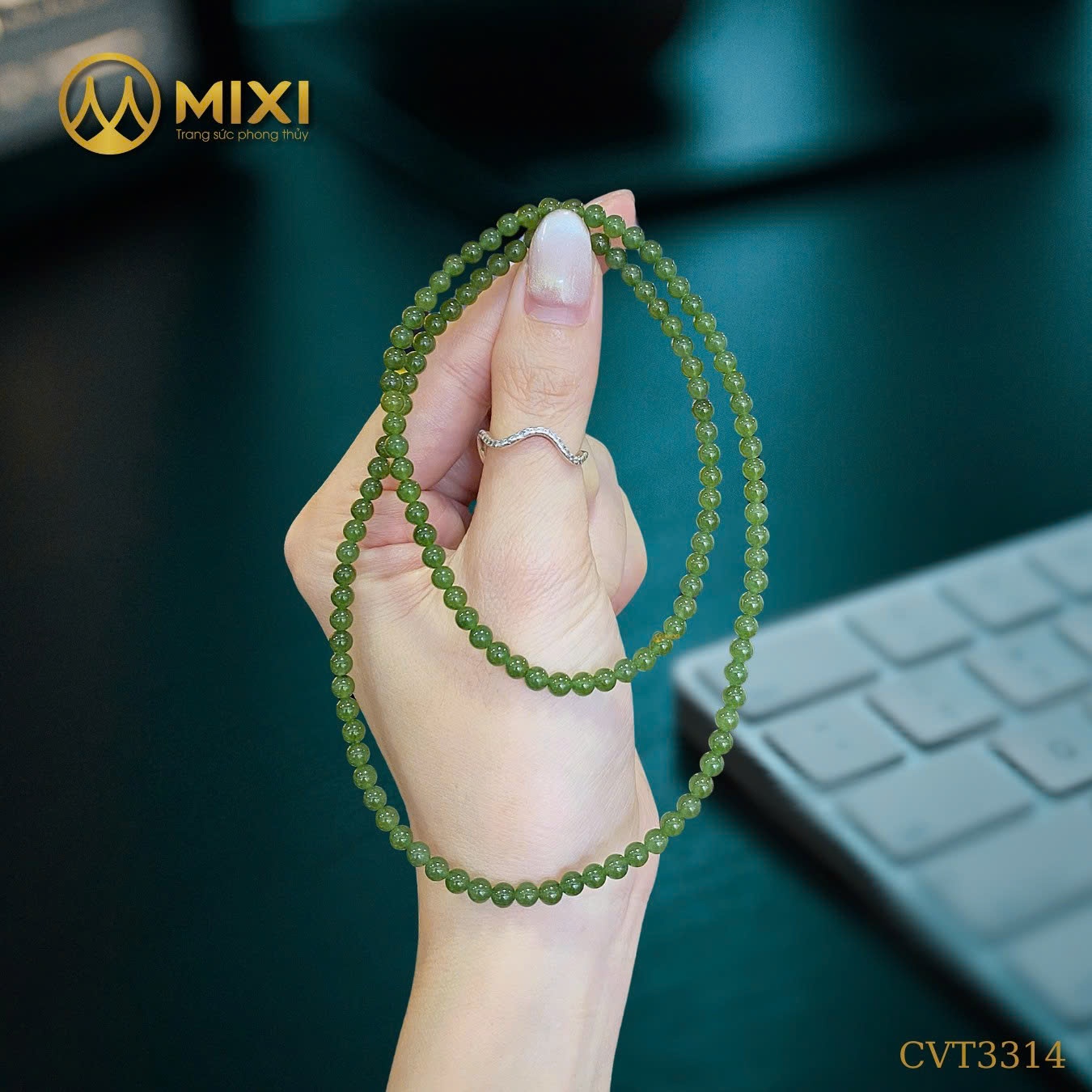 CHUỖI 3 VÒNG NGỌC BÍCH NEPHRITE 2A – THANH KHIẾT, QUYỀN QUÝ & NĂNG LƯỢNG BÌNH AN