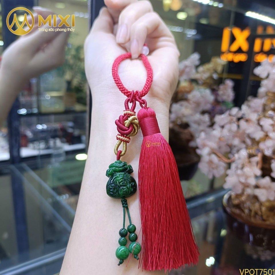 KHÁNH TREO TÚI TIỀN NGỌC SƠN THỦY: BỨC TRANH THỦY MẶC – TỤ TÀI SINH LỘC – VƯỢNG KHÍ TRƯỜNG TỒN