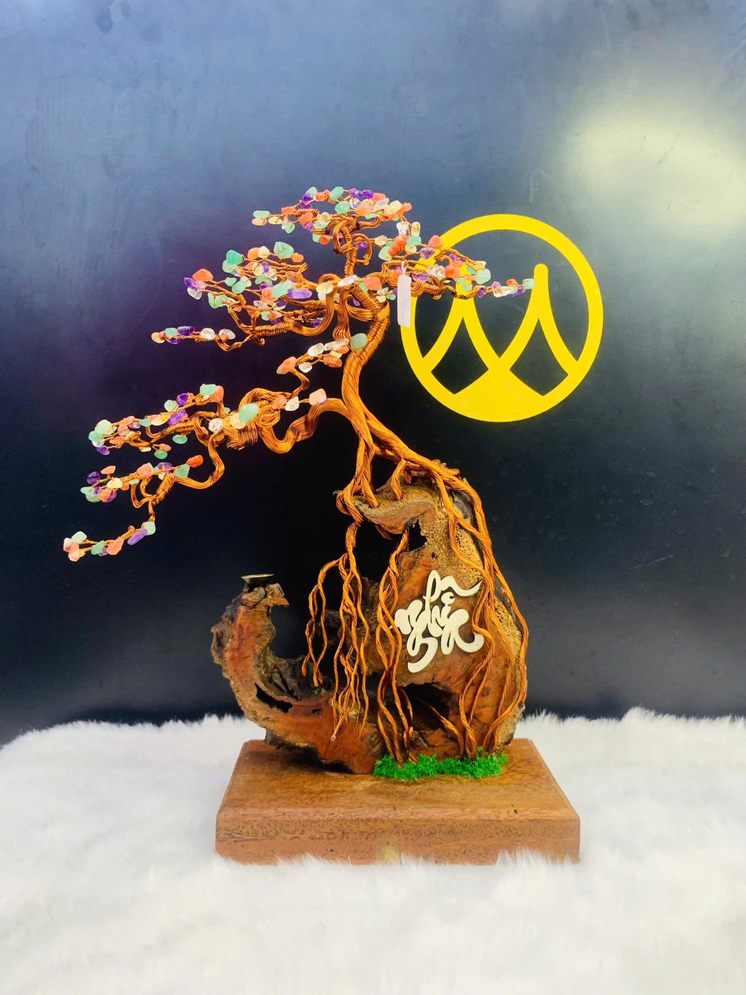 CÂY TÀI LỘC BONSAI GỖ LŨA ĐÁ THẠCH ANH – VƯỢNG KHÍ, CHIÊU TÀI, ĐÓN LỘC