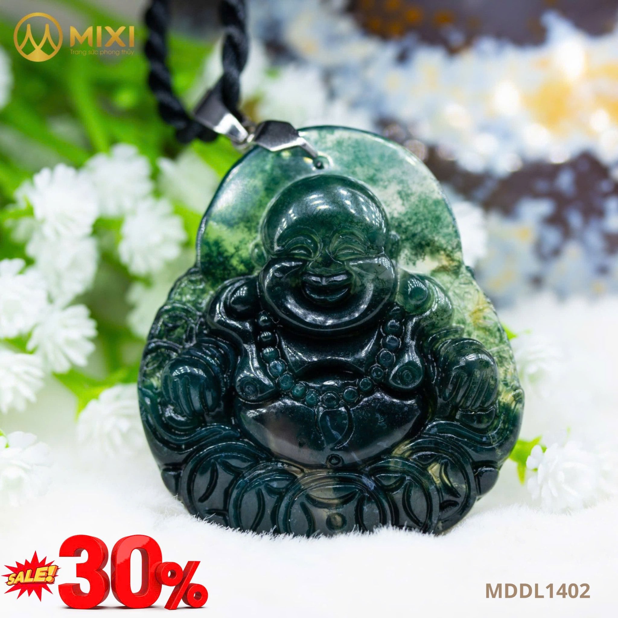 MẶT DÂY PHẬT DI LẶC MÃ NÃO XANH ẤN – BIỂU TƯỢNG MAY MẮN & HỶ LẠC Siêu Sale 30% – Black Friday từ 28/11 đến 2/12