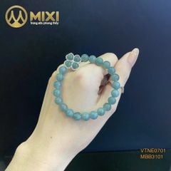 💎 VÒNG TAY LAM NGỌC MIX MẶT DÂY CỎ 4 LÁ BỌC BẠC – 