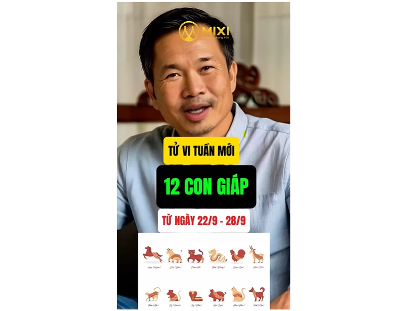 TỬ VI TUẦN MỚI CỦA 12 CON GIÁP TỪ NGÀY 22/9 - 28/9