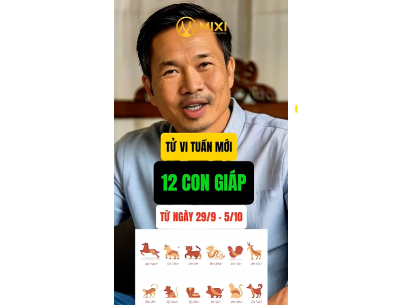 TỬ VI TUẦN MỚI CỦA 12 CON GIÁP TỪ 29/9 - 5/10