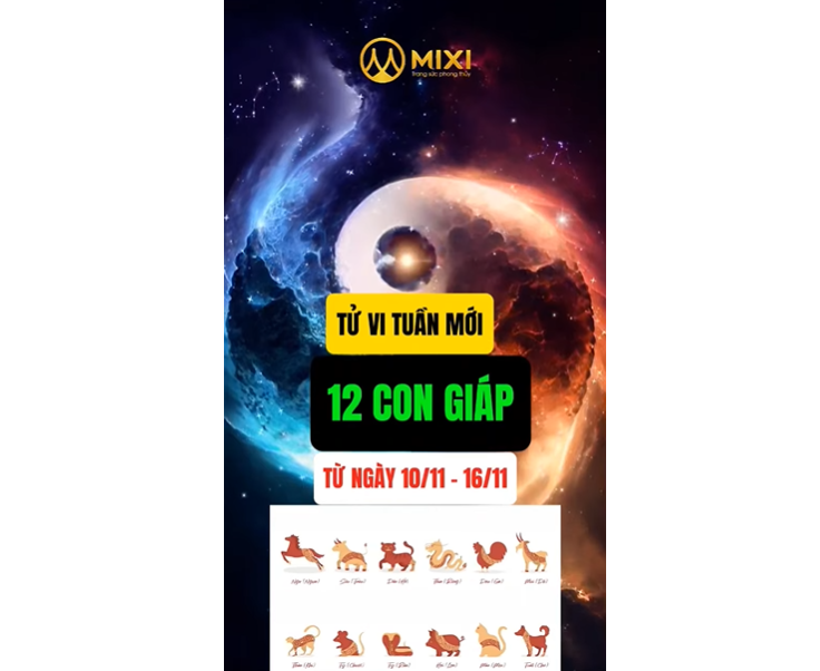TỬ VI TUẦN MỚI CỦA 12 CON GIÁP TỪ 17/11 - 23/11