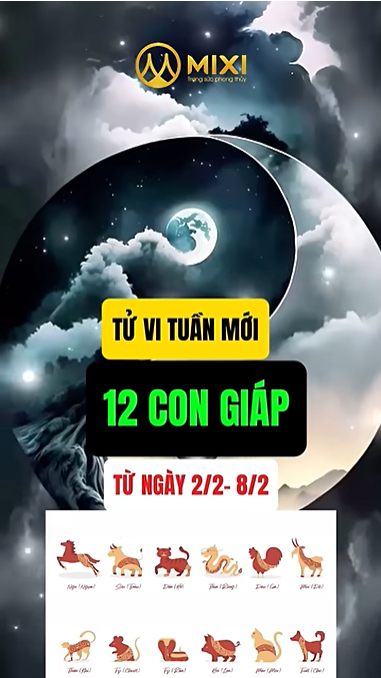 TỬ VI TUẦN MỚI CỦA 12 CON GIÁP TỪ 2/2 - 8/2