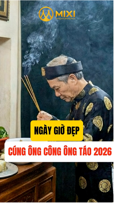 NGÀY GIỜ ĐẸP CÚNG ÔNG CÔNG ÔNG TÁO 2026