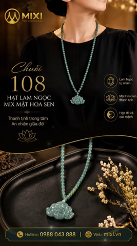 Chủ nhật an yên, thả lỏng tâm trí và để từng hạt lam ngọc dẫn lối bình an 🌿