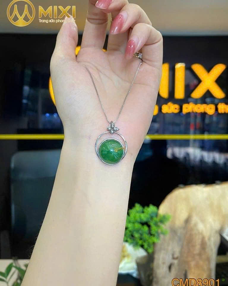 Mặt Dây Chuyền Bạc Ngọc Bích Nephrite Hình Tròn – Thanh Khiết, Sang Trọng & Mang Lại Bình An