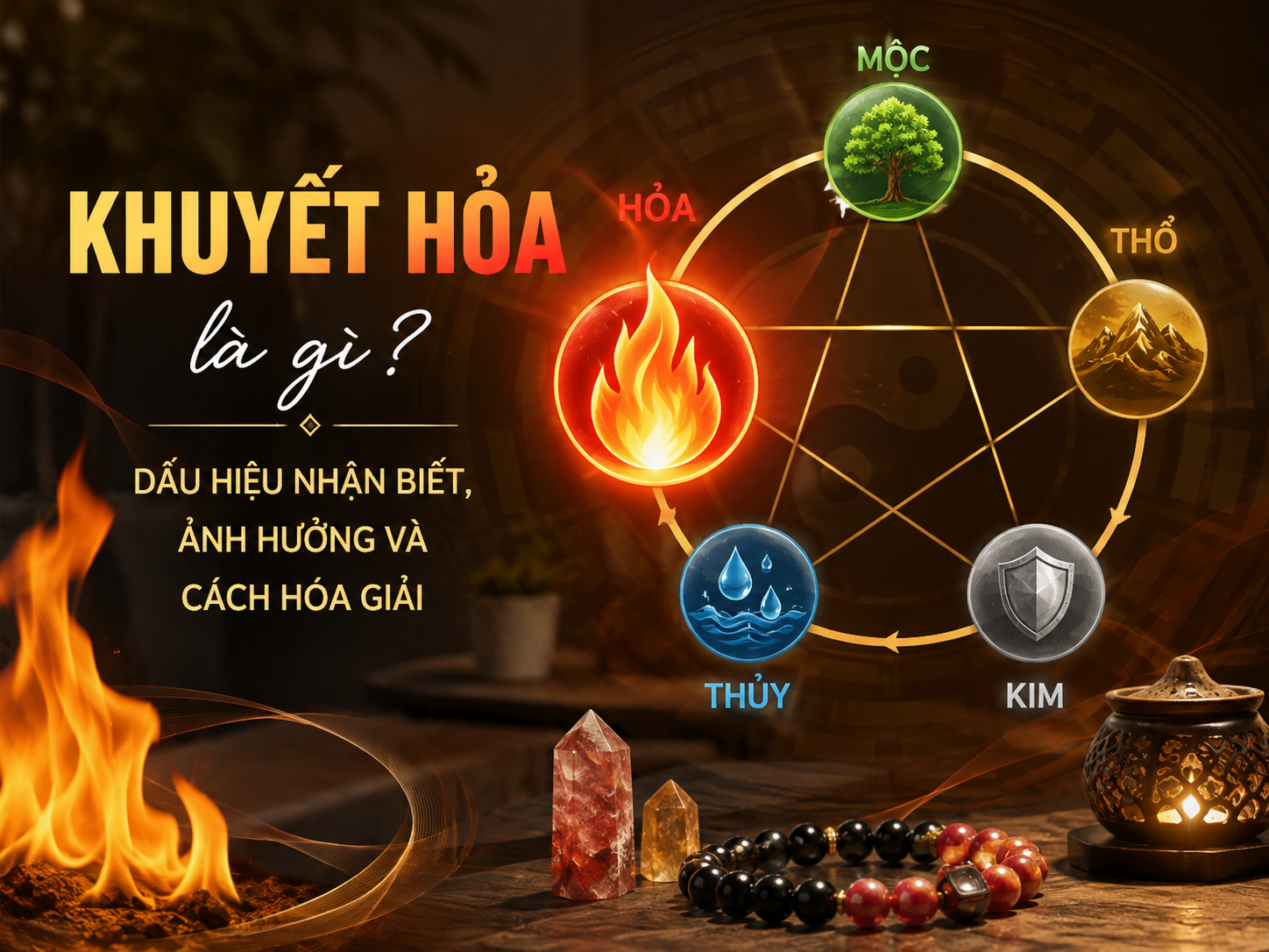 Khuyết hỏa là gì, hợp màu gì, nên đeo đá nào phù hợp