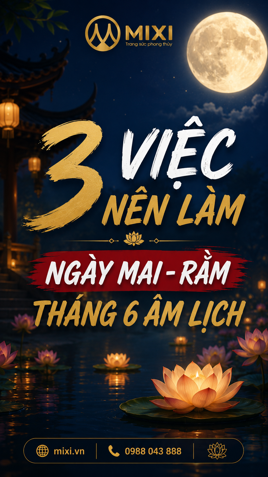 🙏 3 VIỆC NÊN LÀM NGÀY MAI RẰM THÁNG 6 ÂM LỊCH!!! 🙏