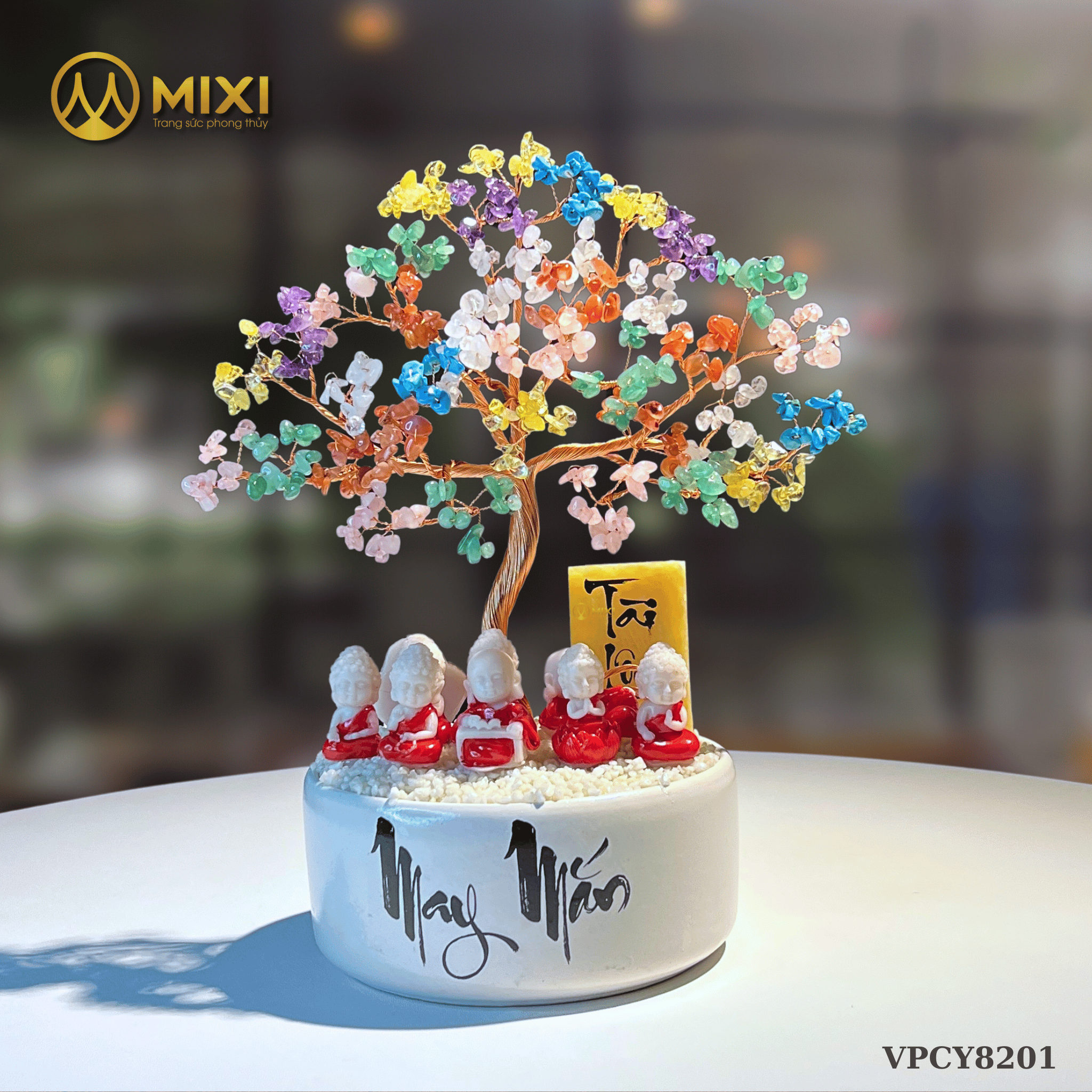 🌈 CÂY TÀI LỘC THẠCH ANH ĐA SẮC – MỘT ĐIỂM CHẠM CỦA SỰ CÂN BẰNG 🌿