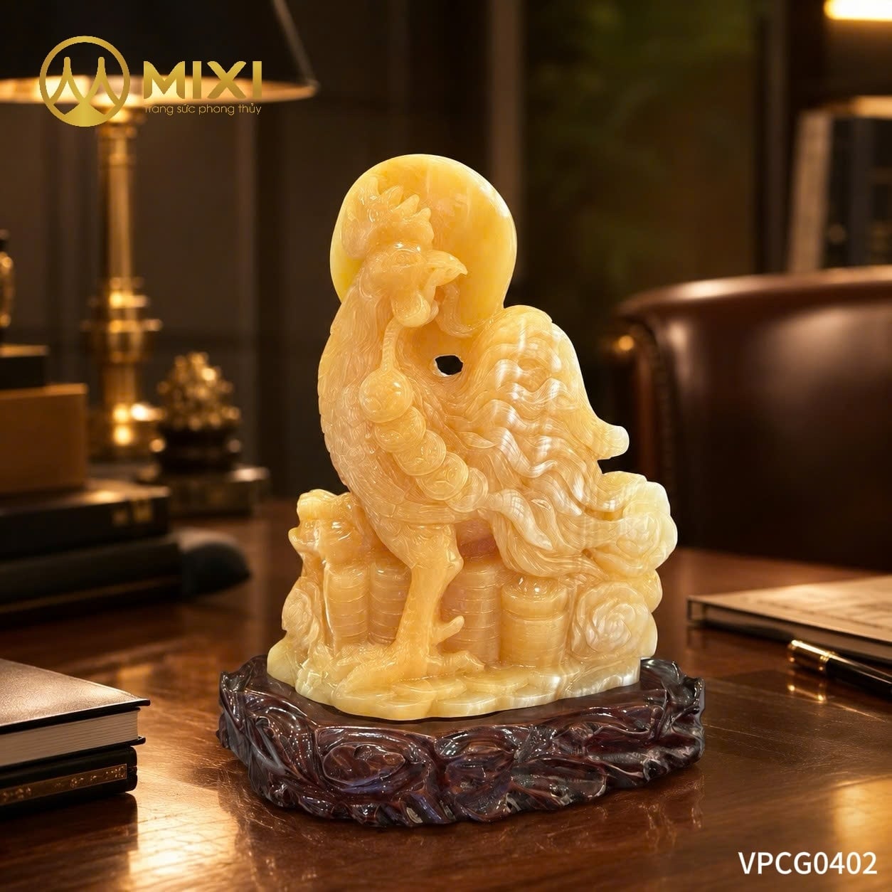 Tượng Gà Kim Tiền Phú Quý Ngọc Hoàng Long – Chiêu Tài, Hóa Sát, Vượng Khí Hanh Thông