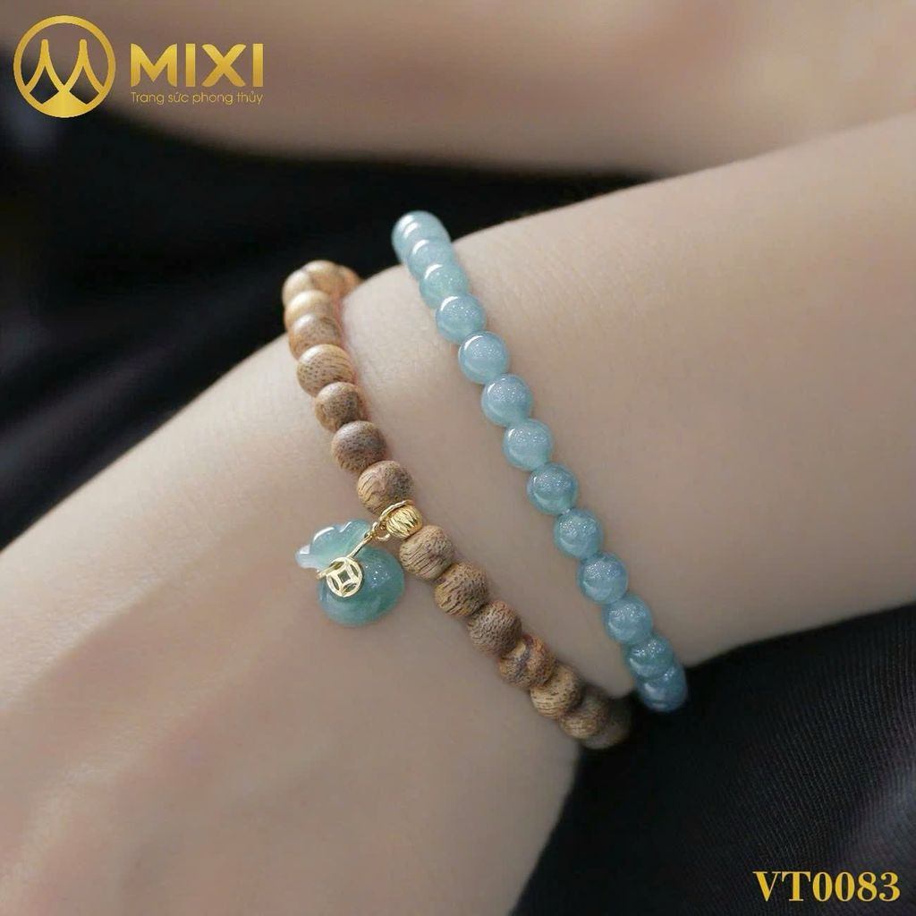 Vòng Tay Lam Ngọc Túi Tiền Bọc Vàng 10K Mix Trầm Hương – Nét Duyên Trang Nhã, Đón Trọn Bình An
