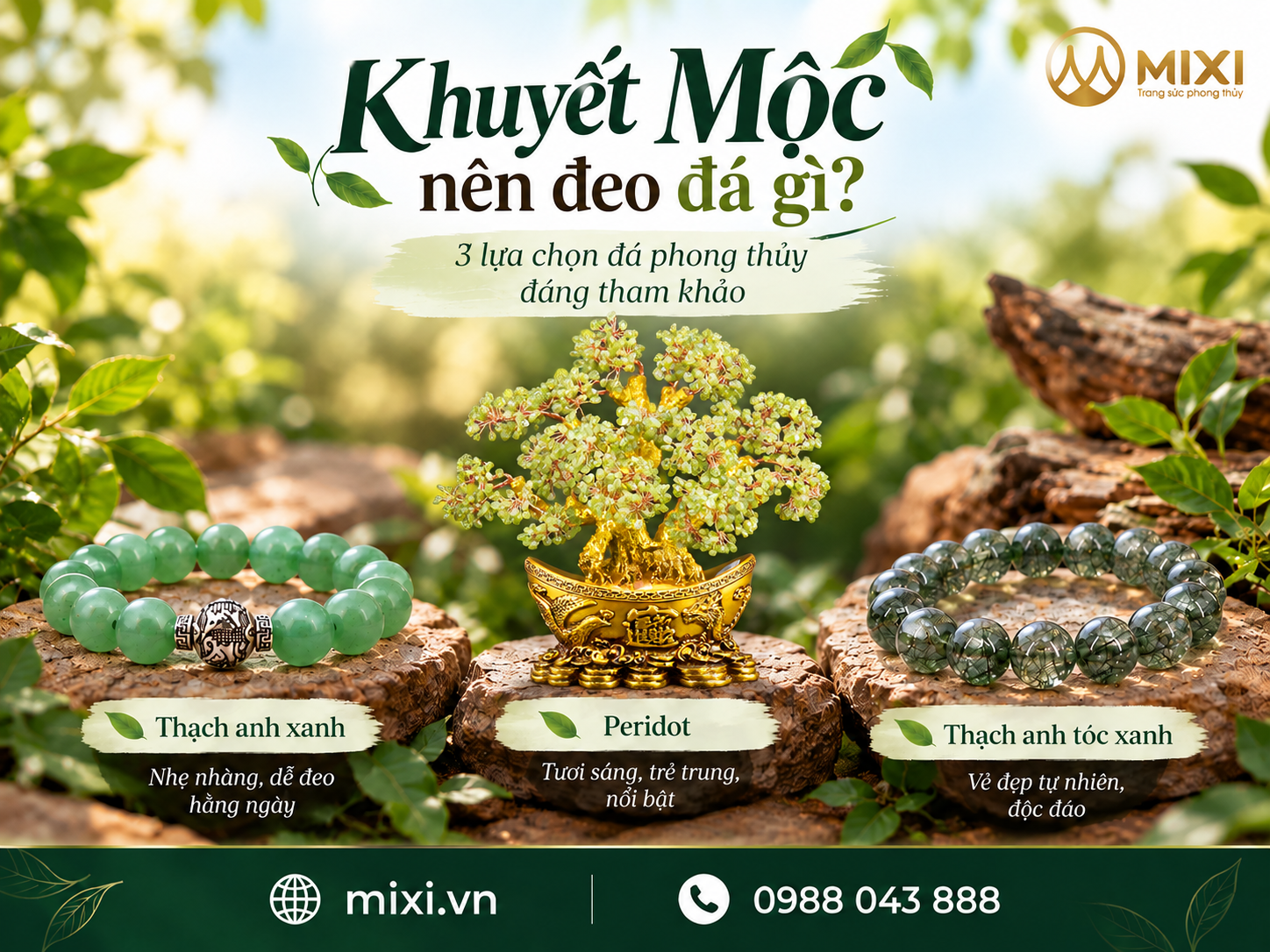 Khuyết Mộc nên đeo đá gì? Gợi ý những loại đá phù hợp